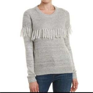 Lucy Paris Gray Frill Sweater Sz Small